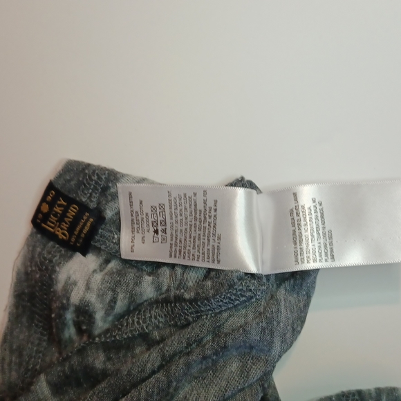 Lucky brand Venice burnout grey hooded long sleeve lightweight medium top - Picture 11 of 11